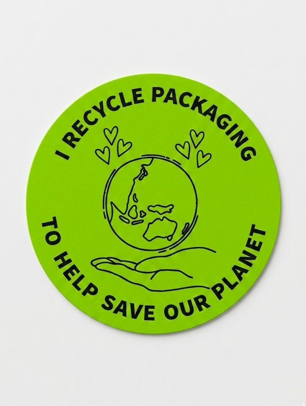 3/$15 50pc 2” Large Round Recycle Packaging Stickers Shipping Labels Blue Green